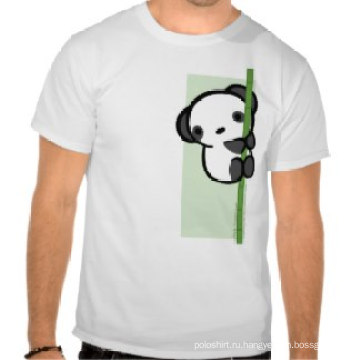 Горячая распродажа Бамбуковая хлопковая шея O белая футболка